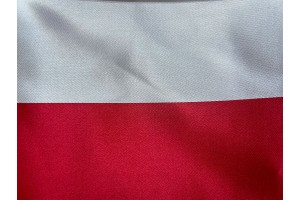 Polska flaga wykonana z gabardynu 16cm * 24cm Polska flaga wykonana z gabardynu 16cm * 24cm