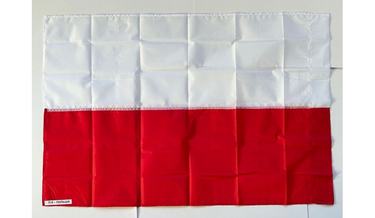 Polska flaga wykonana z atlasu 70cm * 105cm