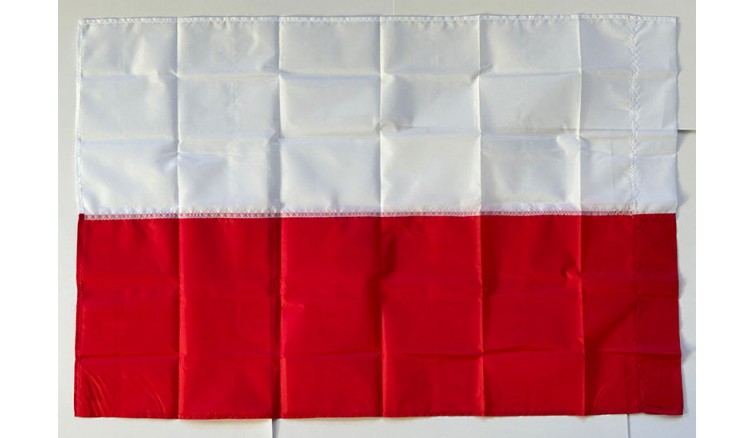 Polska flaga wykonana z poliesteru 90cm * 135cm Polska flaga wykonana z poliesteru 90cm * 135cm